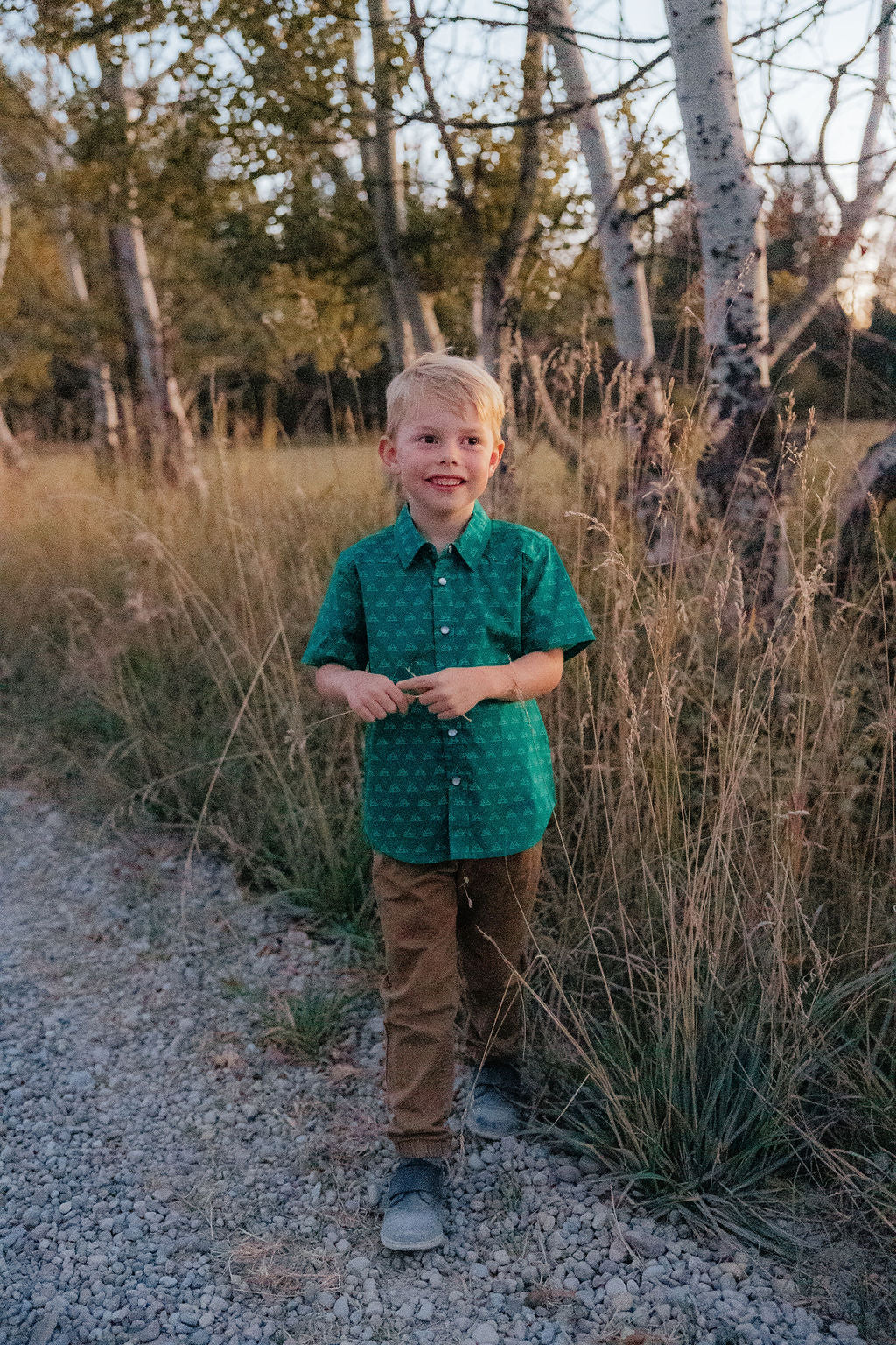 Logo Kid's Button Down Shirt