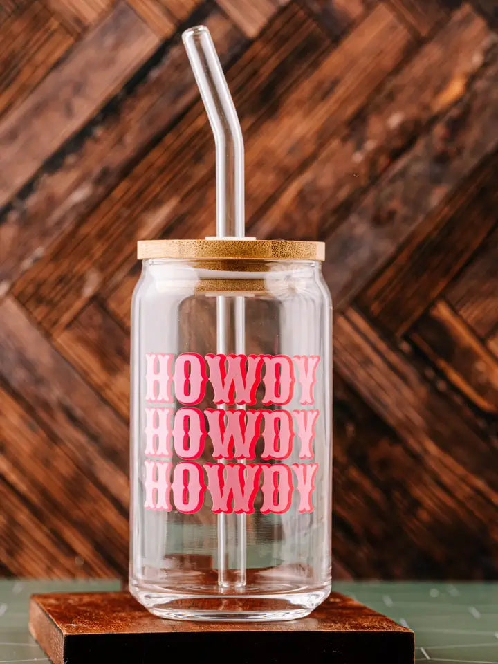 Howdy Latte Glass