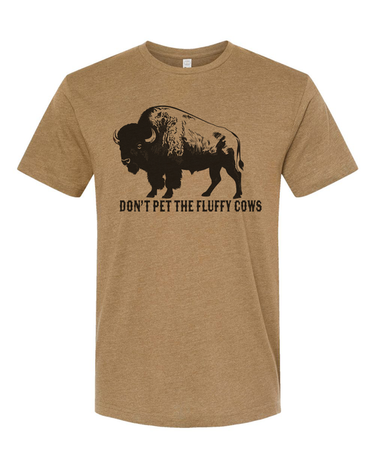 Don't Pet The Fluffy Cows Adult Tee