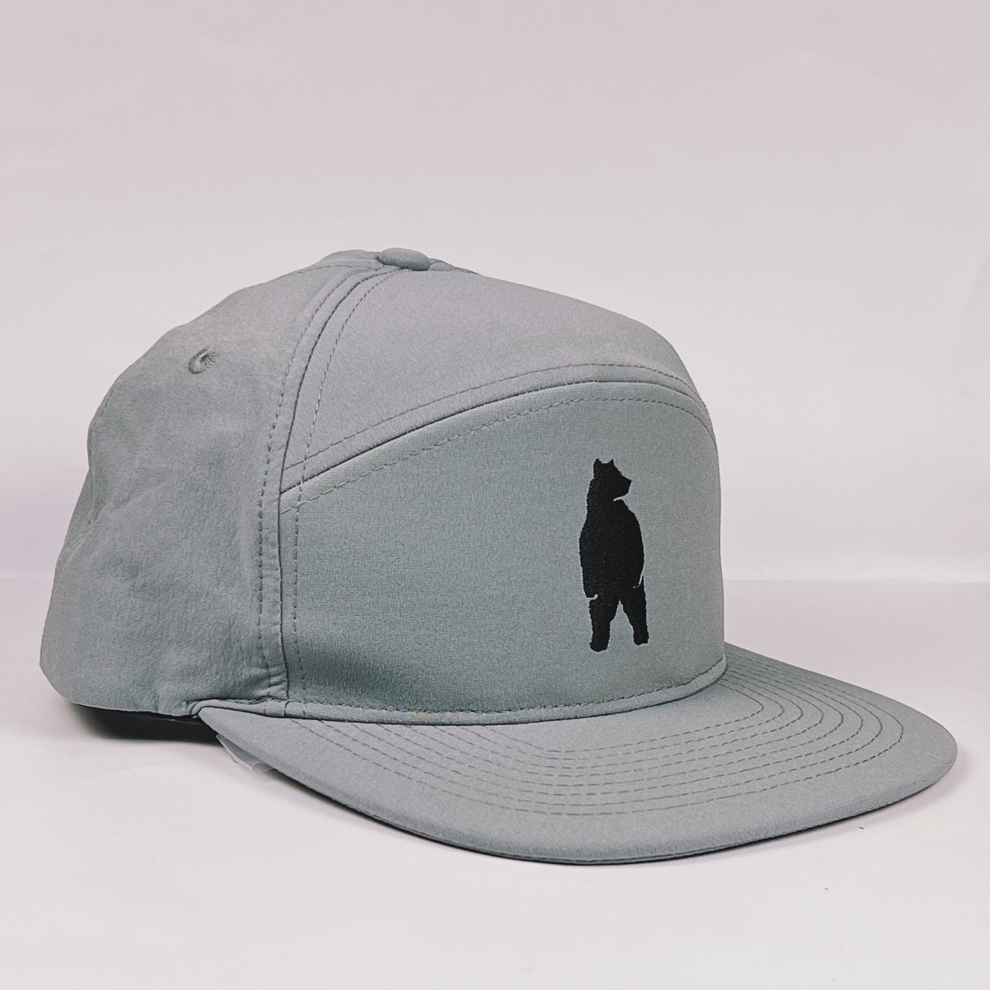 Hey Bear! Poly Camp Hat- Gray