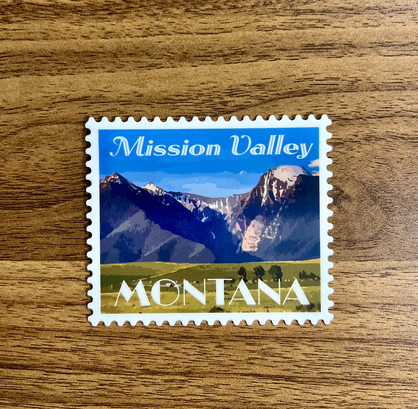 Mission Valley Postage Sticker