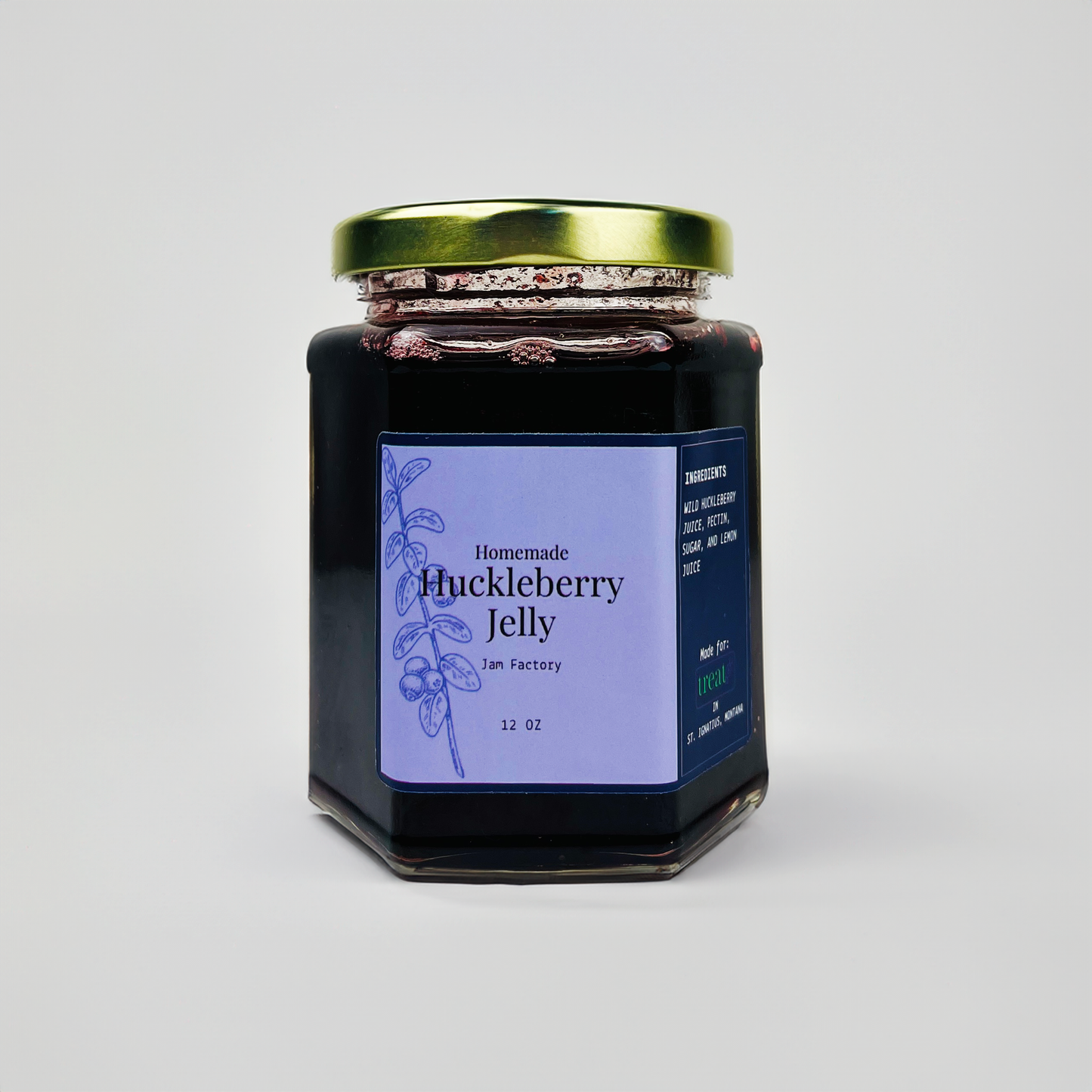 Homemade Huckleberry Jelly 12oz