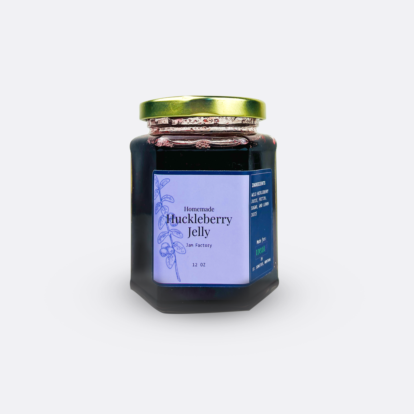 Homemade Huckleberry Jelly 12oz