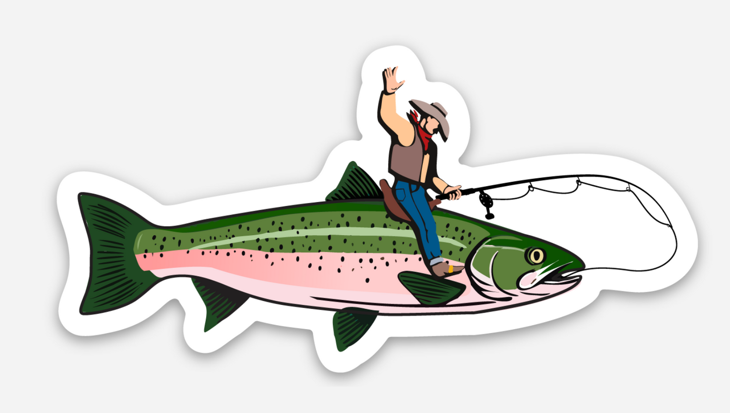 Save a Horse, Ride a Trout Sticker