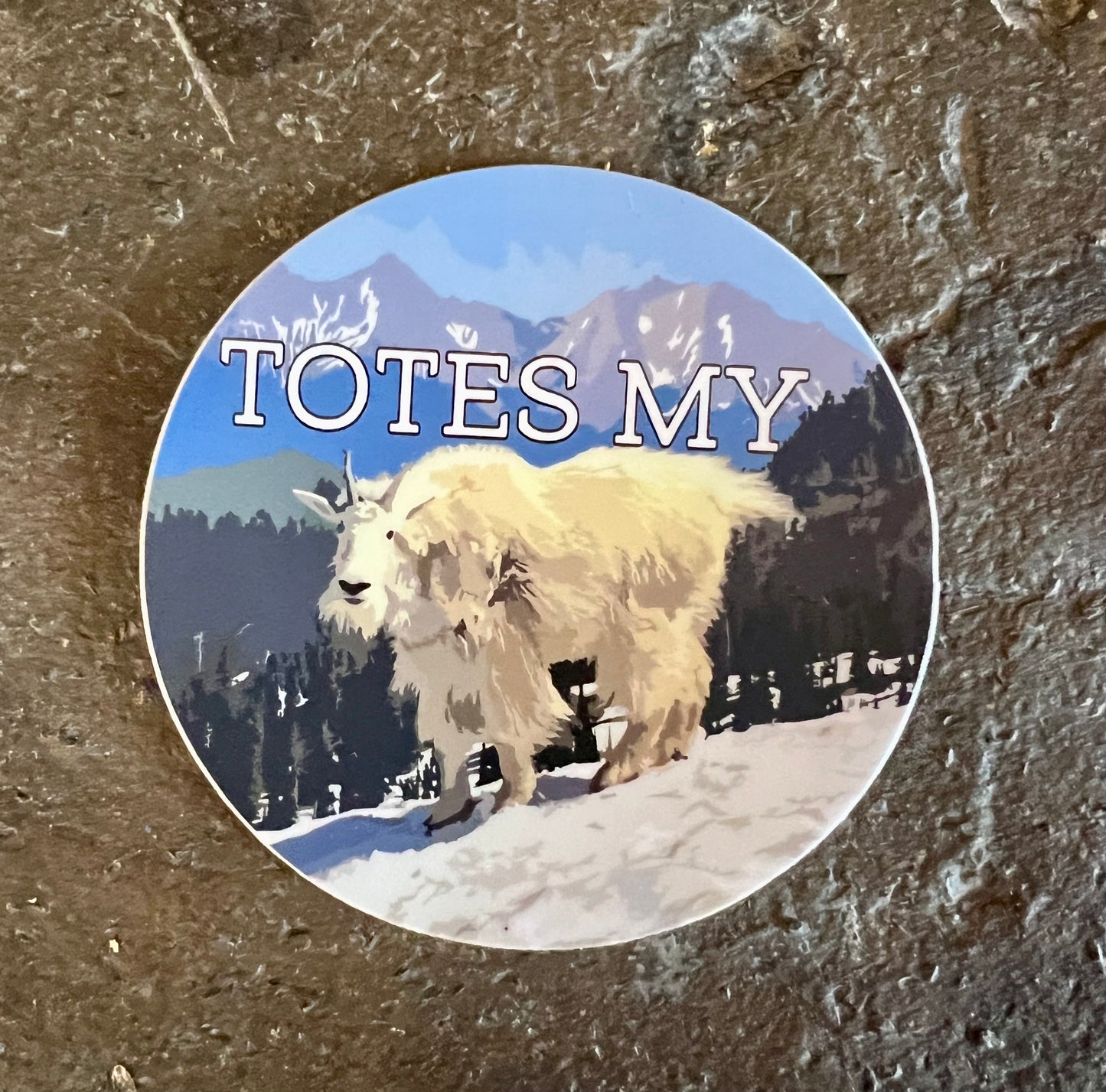 Totes My Goat Mountain Goat Sticker