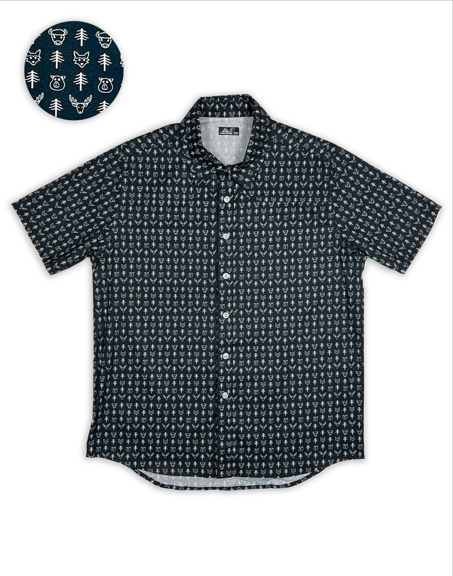 Woodland Creatures Men's Button Down Shirt