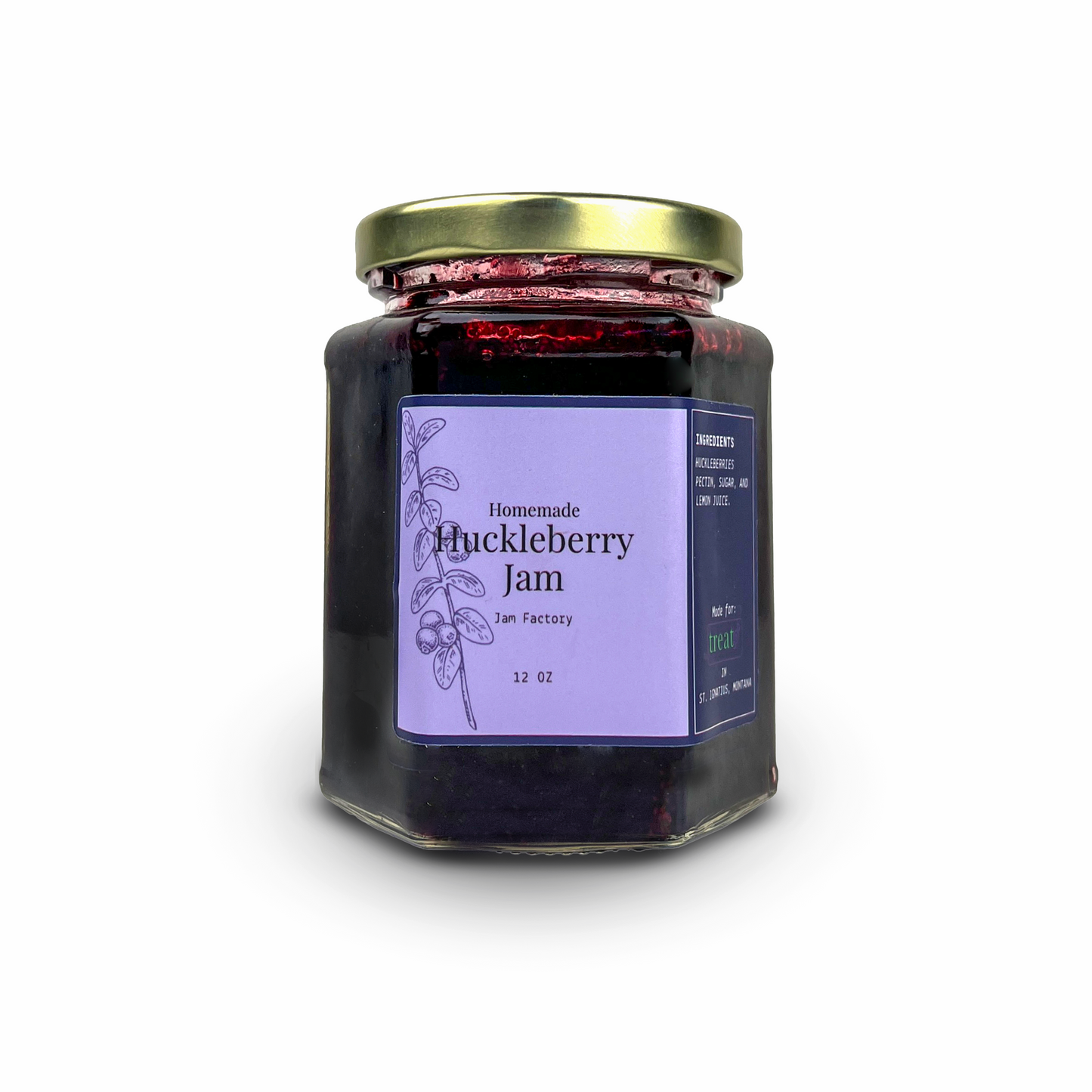 Homemade Huckleberry Jam 12oz