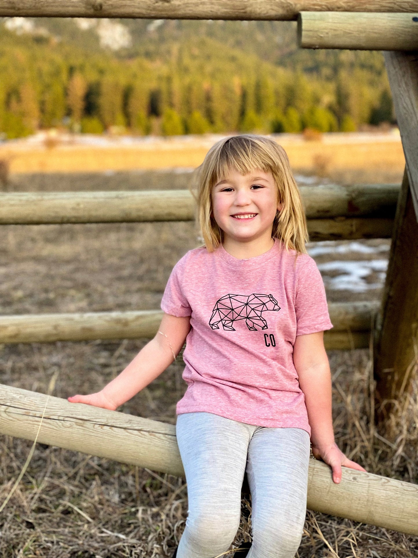 Geo Bear Kids Tee