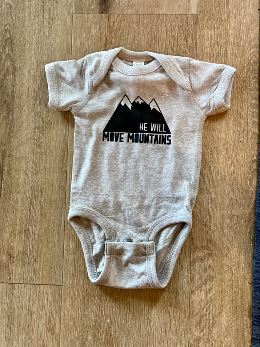 He Will Move Mountains Onesie